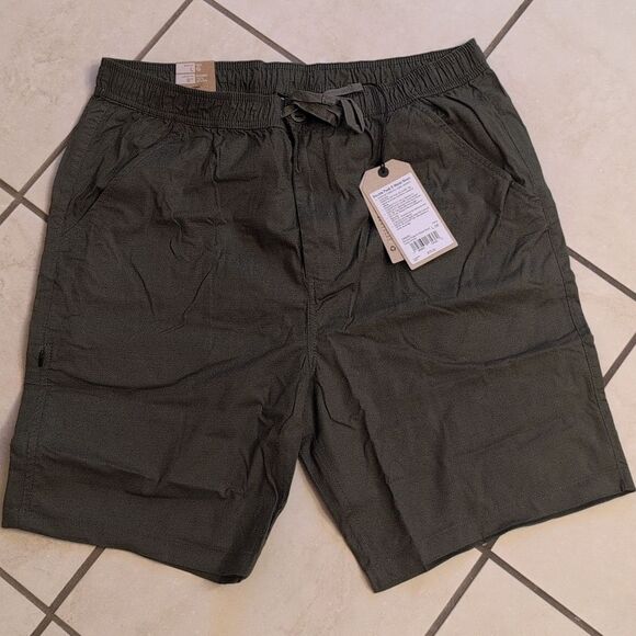 NWT Prana Double Peak E-Waist Shorts In Cargo Green Size L - Picture 2 of 11